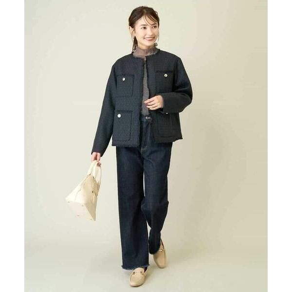 a.v.v（アー・ヴェ・ヴェ） ノーカラーツイードジャケット