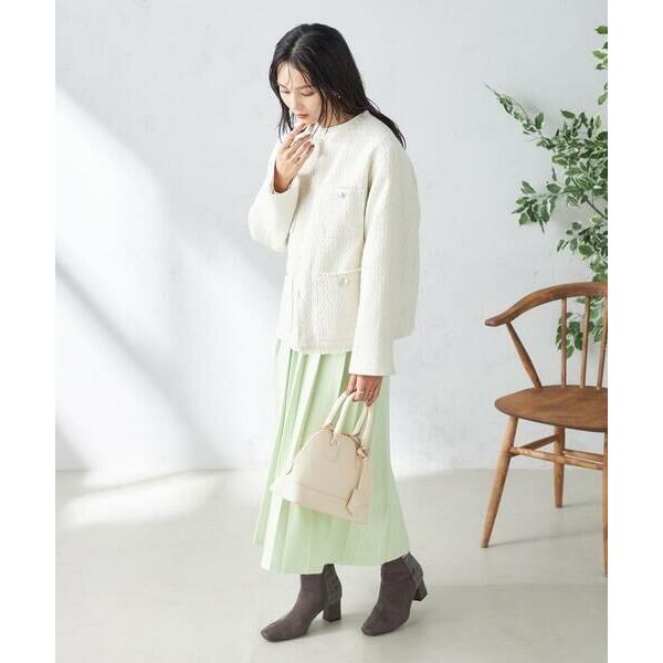 a.v.v（アー・ヴェ・ヴェ） ノーカラーツイードジャケット