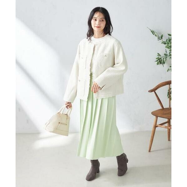 a.v.v アー・ヴェ・ヴェ ノーカラーツイードジャケット 【未着用・美品】 a.v.v / アー・ヴェ・ヴェ ノーカラーツイードジャケット