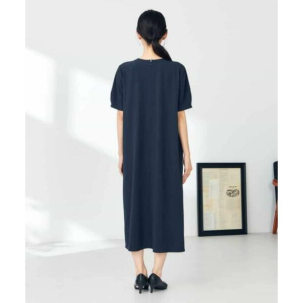 アー・ヴェ・ヴェ（a．v．v）/【洗える/ストレッチ】ベルト付フロントプリーツワンピース a.v.v（アー・ヴェ・ヴェ） 【洗える/ストレッチ】ベルト付フロント