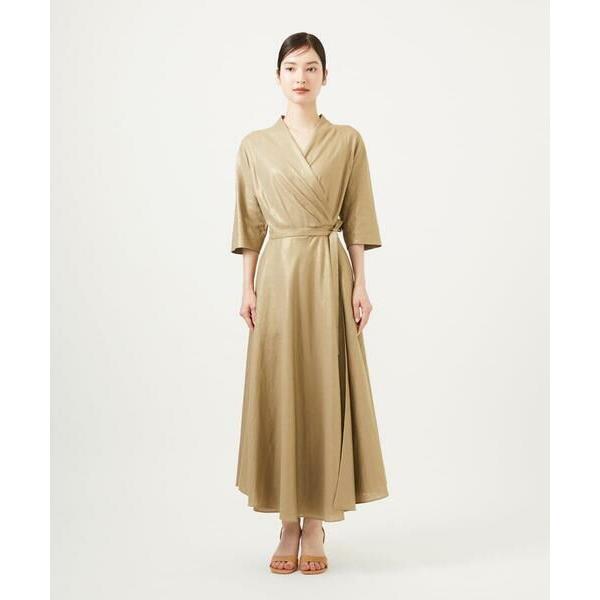 Sybilla / シビラ 【メディア着用】メタリックリネンカシュクールドレス_1