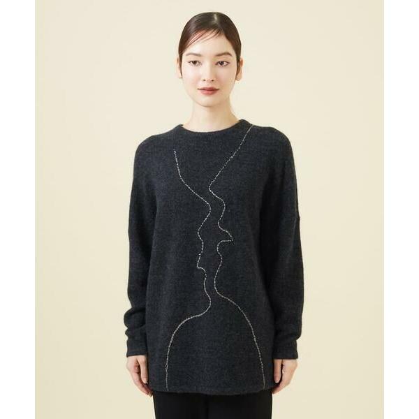 襟刺繍×ビーズプルオーバー （ニット・セーター）｜BEARDSLEY