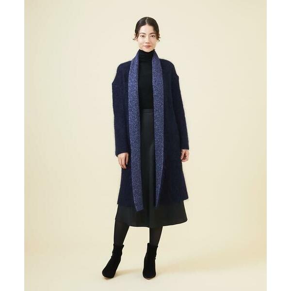 Sybilla(シビラ) モヘヤ混 カーディガン Sybilla（シビラ） 【WINTER BLUE】モヘヤラメロングカーディガン