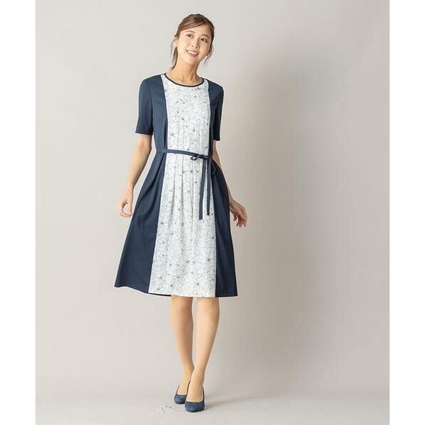 日本お得セール Leilian レリアン 配色フラワープリントワンピース オンラインストア通販売 Ssl Daikyogo Or Jp