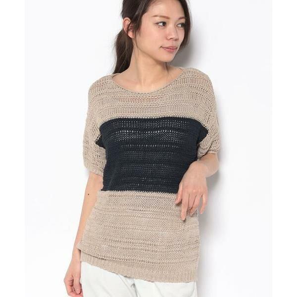 Leilian PLUS HOUSE / レリアンプラスハウス 透かし柄編みニット