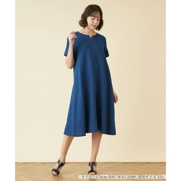 「送料無料・年末感謝」 Leilian PLUS HOUSE / レリアンプラスハウス キーネックワンピース 【CEG8265188211】(29854円)