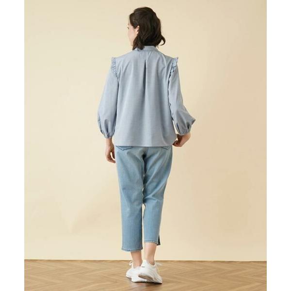 Leilian PLUS HOUSE / レリアンプラスハウス ショルダーフリルブラウス 