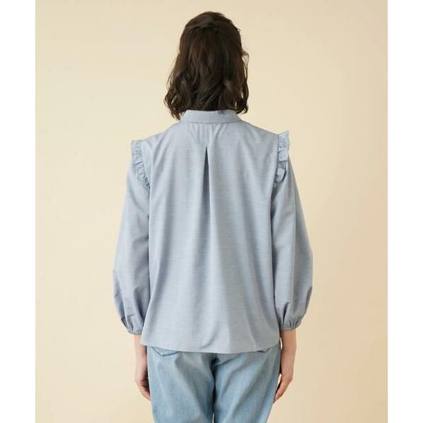 Leilian PLUS HOUSE / レリアンプラスハウス ショルダーフリルブラウス 