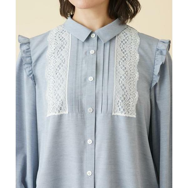 Leilian PLUS HOUSE / レリアンプラスハウス ショルダーフリルブラウス 