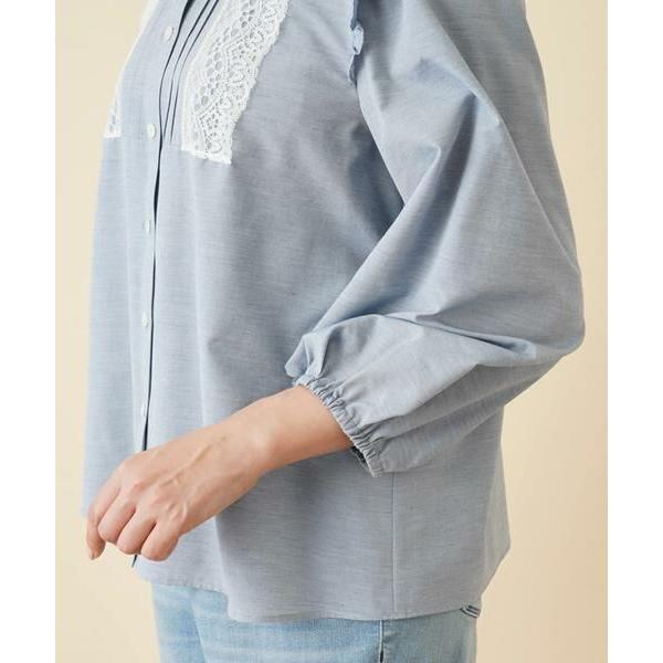 Leilian PLUS HOUSE / レリアンプラスハウス ショルダーフリルブラウス 