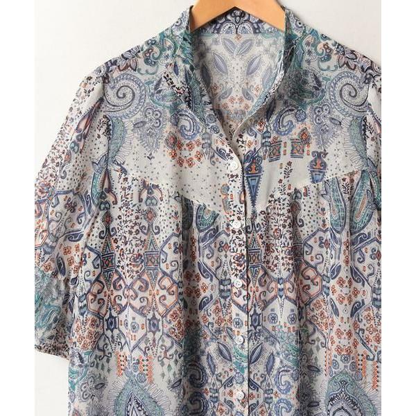 匿名！送料無料！ Leilian PLUS HOUSE / レリアンプラスハウス ペイズリー柄イタリアンカラーブラウス 【AAA8983892993】(32450円)