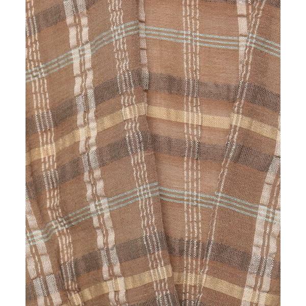 Leilian PLUS HOUSE / レリアンプラスハウス チェッククルーネックブラウス 