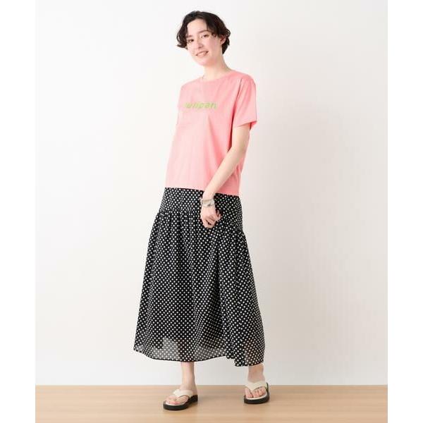CARA O CRUZ / キャラ・オ・クルス 洗える ウエスト伸縮ドットスカート  