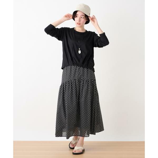 CARA O CRUZ / キャラ・オ・クルス 洗える ウエスト伸縮ドットスカート  