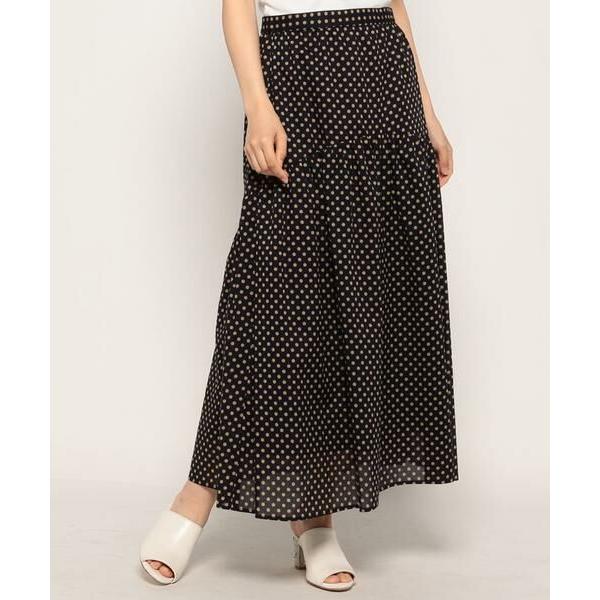 CARA O CRUZ / キャラ・オ・クルス 洗える ウエスト伸縮ドットスカート  