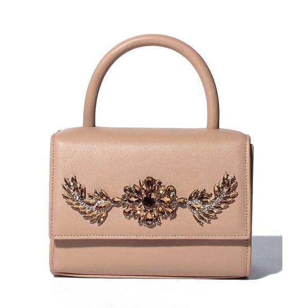 時間指定不可 Lanvin En Bleu ランバン オン ブルー ビジューモチーフハンドバッグ チャンピオン Yalaphone Com