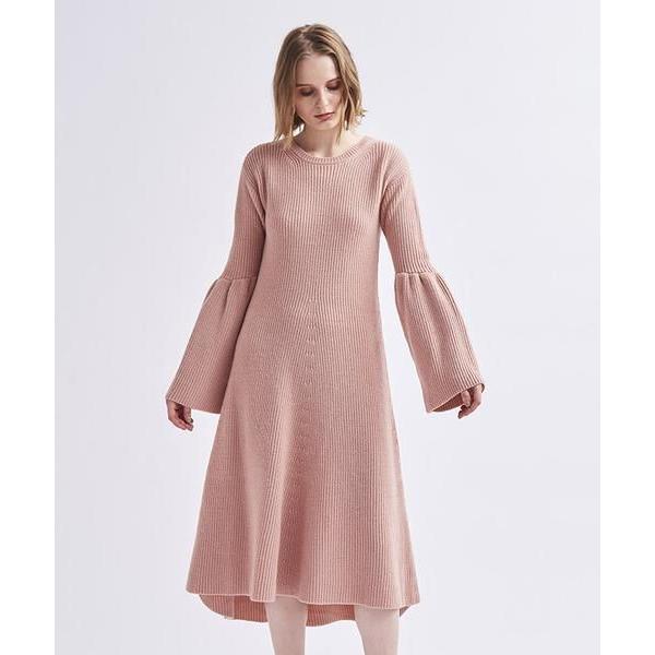 超人気 Lanvin En Bleu ランバン オン ブルー フレアスリーブニットワンピース 送料無料 Www Cygen Eu