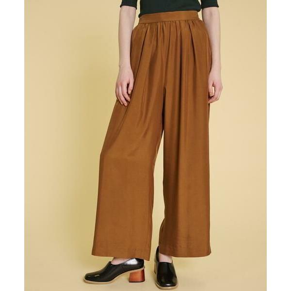 LANVIN en Bleu / ランバン オン ブルー シャンブレーゴムワイドパンツ