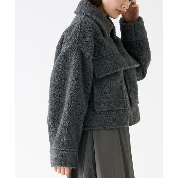 LANVIN en Bleu / ランバン オン ブルー ボアショートブルゾン LANVIN en Bleu / ランバン オン ブルー ボアショートブルゾン