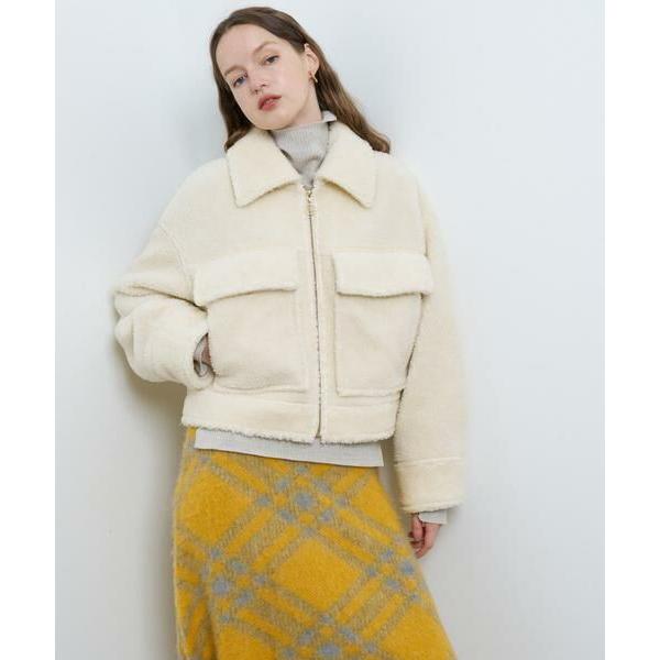 LANVIN en Bleu / ランバン オン ブルー ボアショートブルゾン LANVIN en Bleu / ランバン オン ブルー ボアショートブルゾン