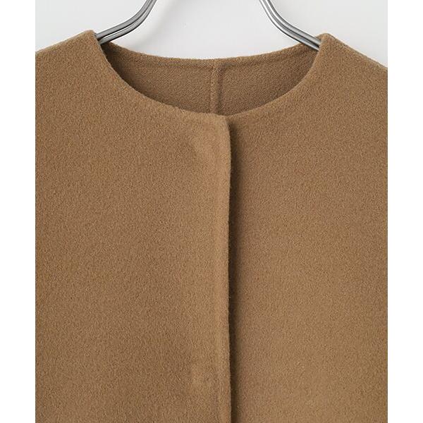 シーズンスタイルラボ　ゆったり柔らか⭐︎ウールコート　薄めグレージュ セール】 スタンドカラーラムウールコート （ダッフルコート