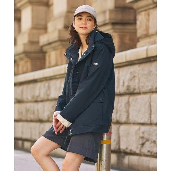 AIGLE / エーグル GORE-TEX 防風 防水 透湿 2レイヤージャケット RP フード脱着可の画像