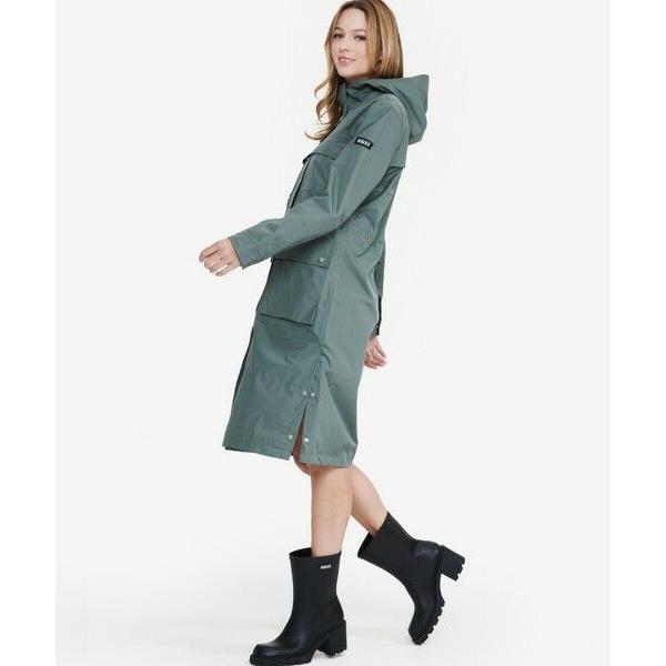 AIGLE（エーグル） 透湿防水 パッカブルロングフーデッドジャケット