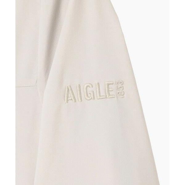 AIGLE / エーグル 撥水 UVカット ワンポイントロゴ刺繍 ノーカラージャケットの画像
