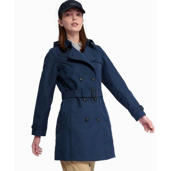 AIGLE × BLUE BLUE 　ゴアテックス デニム コート［L］ ジャカードデニム アタッチメント フィッシュテールコート | BLUE BLUE