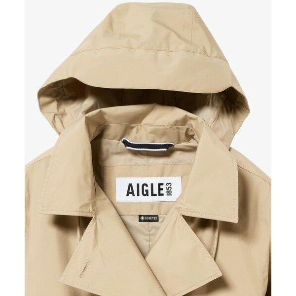 AIGLE / エーグル GORE-TEX ゴアテックス 防風 防水 透湿 ミドルトレンチコート / フード取り外し可の画像