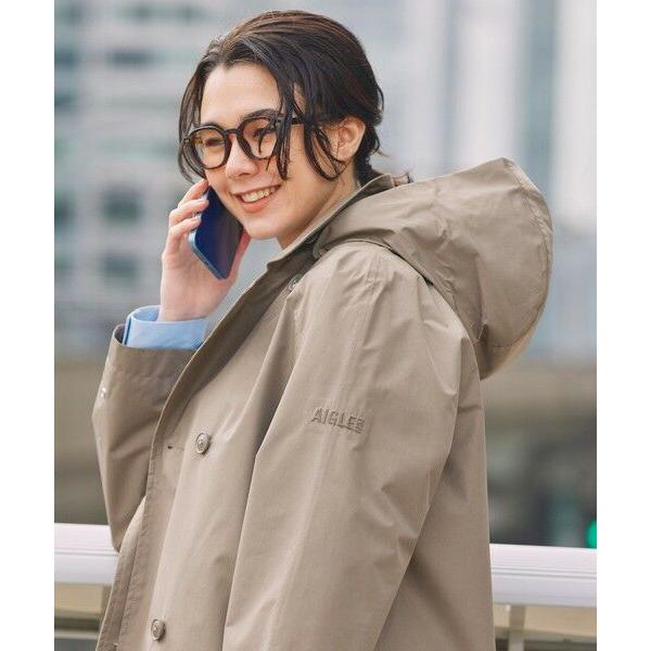 AIGLE / エーグル 防風 透湿 防水 GORE-TEX ゴアテックス ショートトレンチコート / フード取り外し可の画像