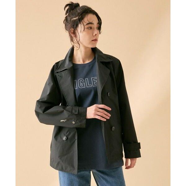 AIGLE / エーグル 防風 透湿 防水 GORE-TEX ゴアテックス ショートトレンチコート / フード取り外し可の画像