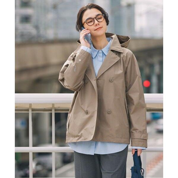 AIGLE / エーグル 防風 透湿 防水 GORE-TEX ゴアテックス ショートトレンチコート / フード取り外し可の画像
