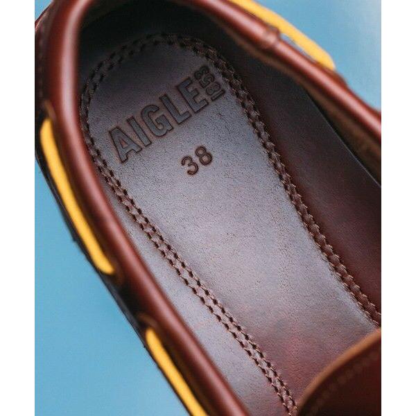 AIGLE / エーグル 【EC限定】フルグレインレザー トランスミッション レザーデッキシューズの画像