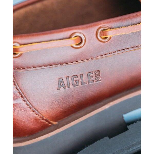 AIGLE / エーグル 【EC限定】フルグレインレザー トランスミッション レザーデッキシューズの画像