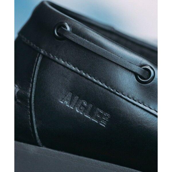 AIGLE / エーグル 【EC限定】フルグレインレザー トランスミッション レザーデッキシューズの画像