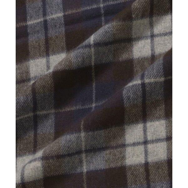 AIGLE（エーグル） 無地 チェック柄 ウールマフラー / フリンジ