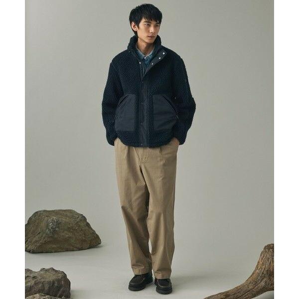 AIGLE（エーグル） パッチポケット 異素材切り替え スタンドカラーボア