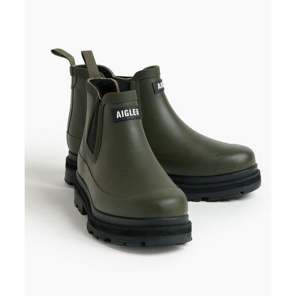 AIGLE / エーグル 防水 厚底 ソフトレイン ファー サイドゴアラバーブーツ / ウィンターブーツの画像