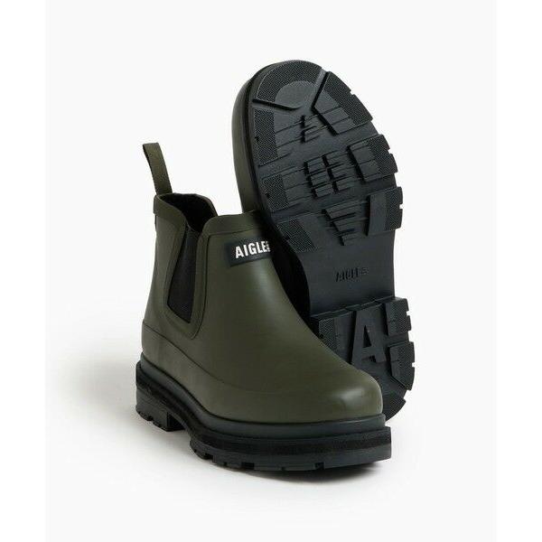 AIGLE / エーグル 防水 厚底 ソフトレイン ファー サイドゴアラバーブーツ / ウィンターブーツの画像