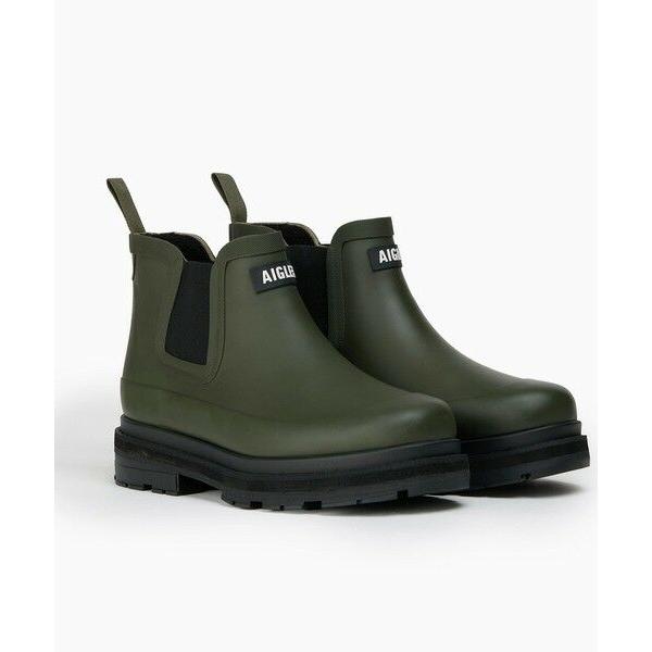 AIGLE / エーグル 防水 厚底 ソフトレイン ファー サイドゴアラバーブーツ / ウィンターブーツの画像
