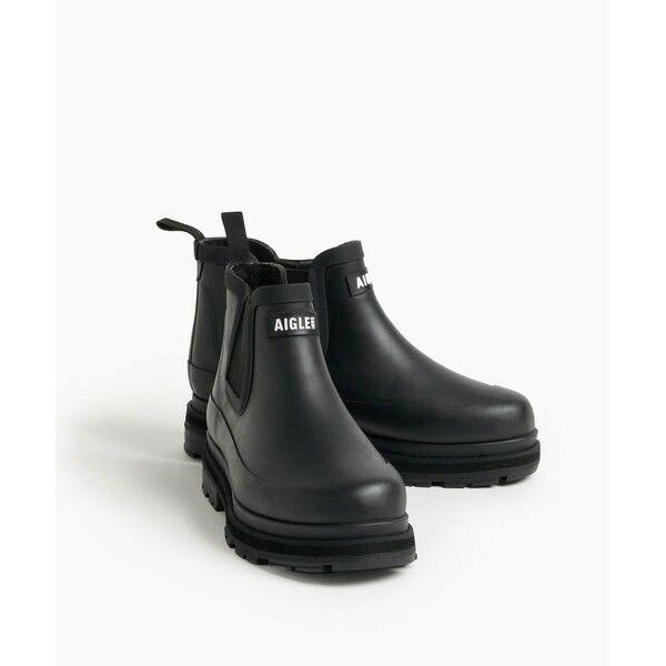 AIGLE / エーグル 防水 厚底 ソフトレイン ファー サイドゴアラバーブーツ / ウィンターブーツの画像