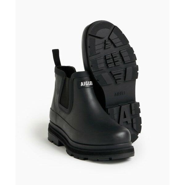 AIGLE / エーグル 防水 厚底 ソフトレイン ファー サイドゴアラバーブーツ / ウィンターブーツの画像