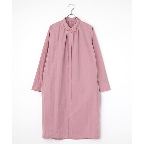 L'EQUIPE（レキップ） コットンナイロンダンプシャツワンピース