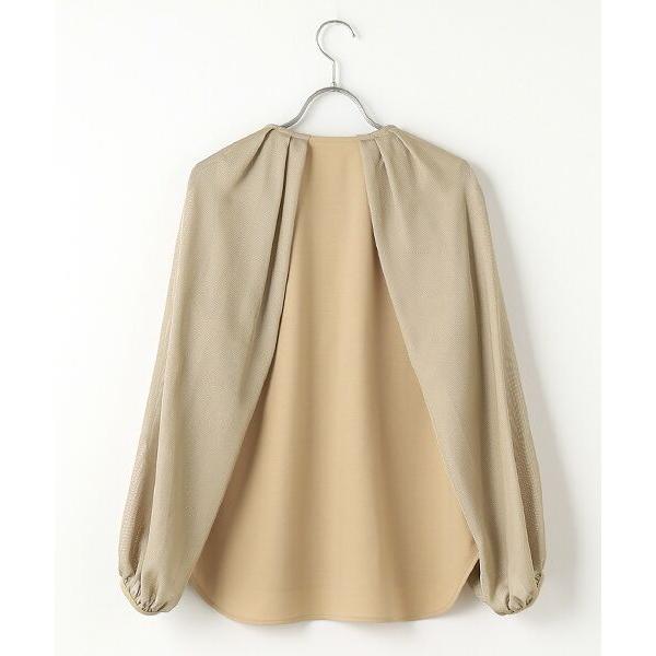 MOGA / モガ feerique メッシュ×ジャージドッキングブラウス