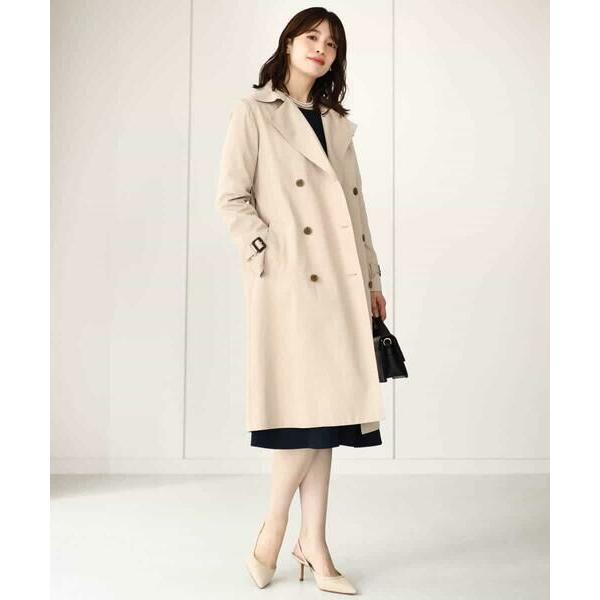 OFUON / オフオン フレアーシルエットジョーゼットワンピース/洗える