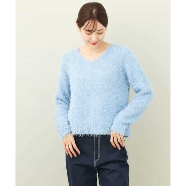 OFUON / オフオン ラメシャギーVネックニット/洗える | OFUON le MK | 10