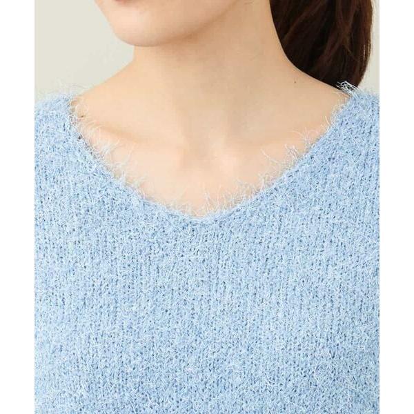 OFUON / オフオン ラメシャギーVネックニット/洗える | OFUON le MK | 13