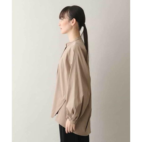 HIROKO KOSHINO / ヒロココシノ カーブスリットデザインシャツ/日本製の画像