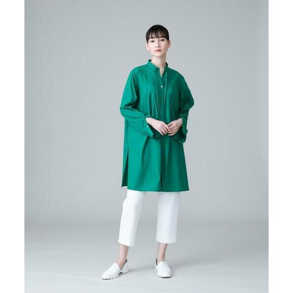 HIROKO KOSHINO / ヒロココシノ 【日本製/洗える】スタンドカラーピンタックブラウスの画像